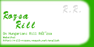 rozsa rill business card